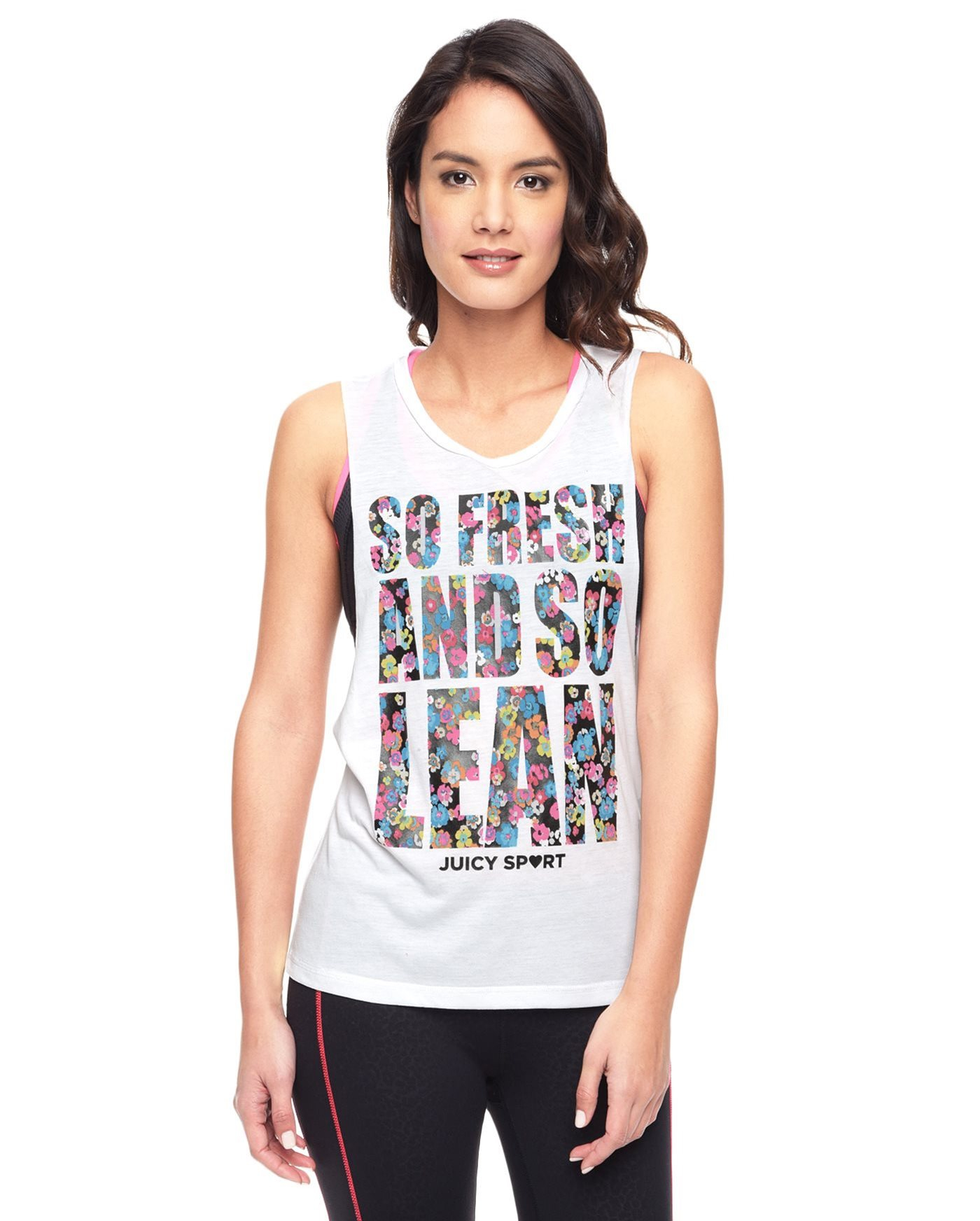 Juicy Couture Graphic Muscle Tee In White Lyst