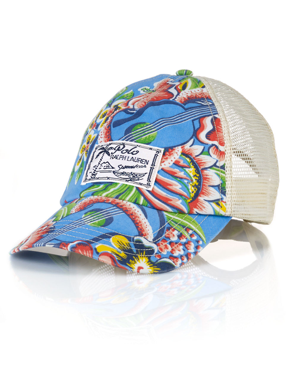 Polo ralph lauren Tropical Trucker Hat in Blue for Men | Lyst