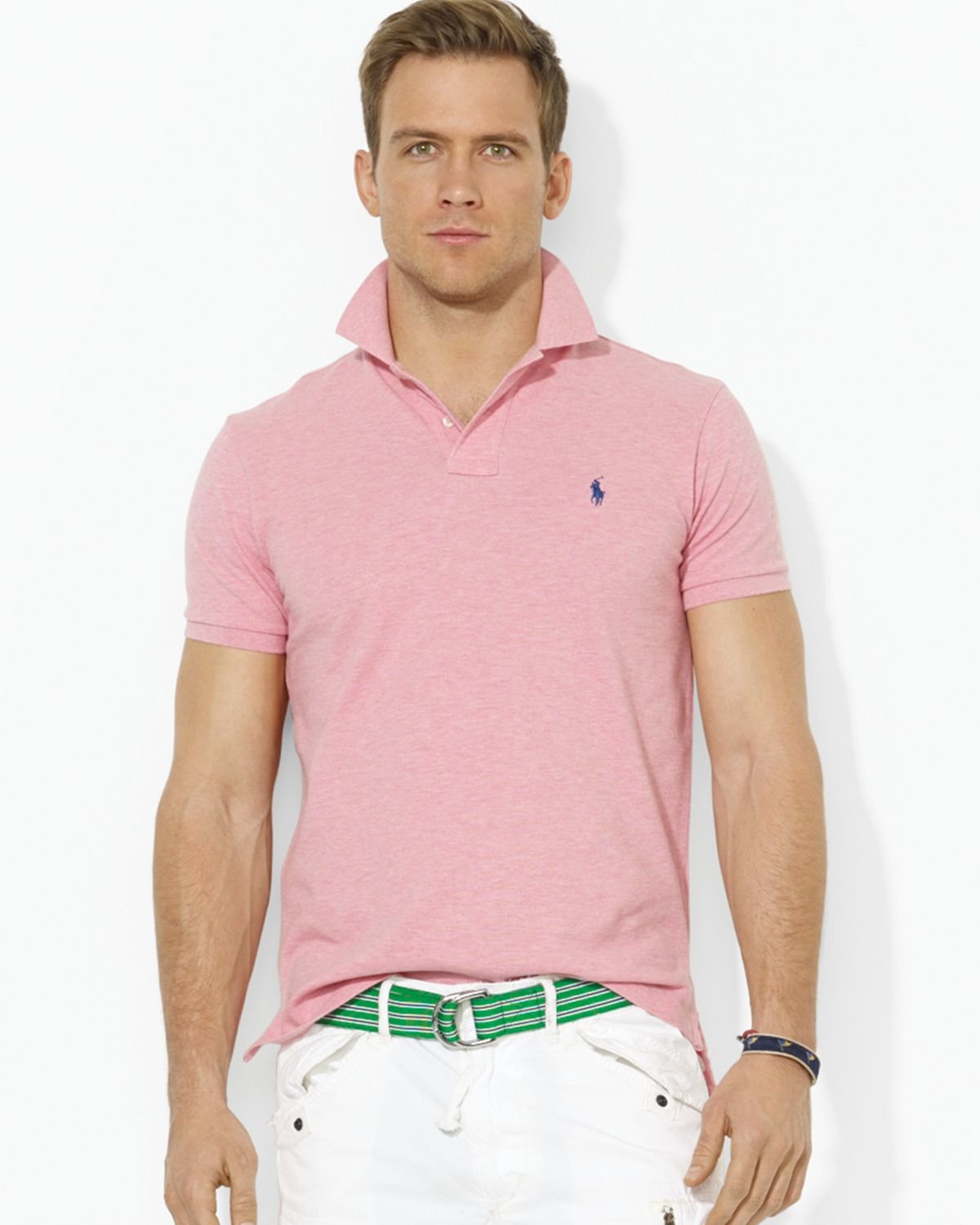 light pink polo shirt men