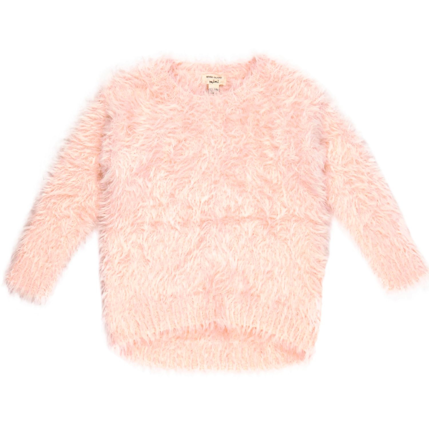 Lyst - River Island Mini Girl Pink Fluffy Sweater in Pink