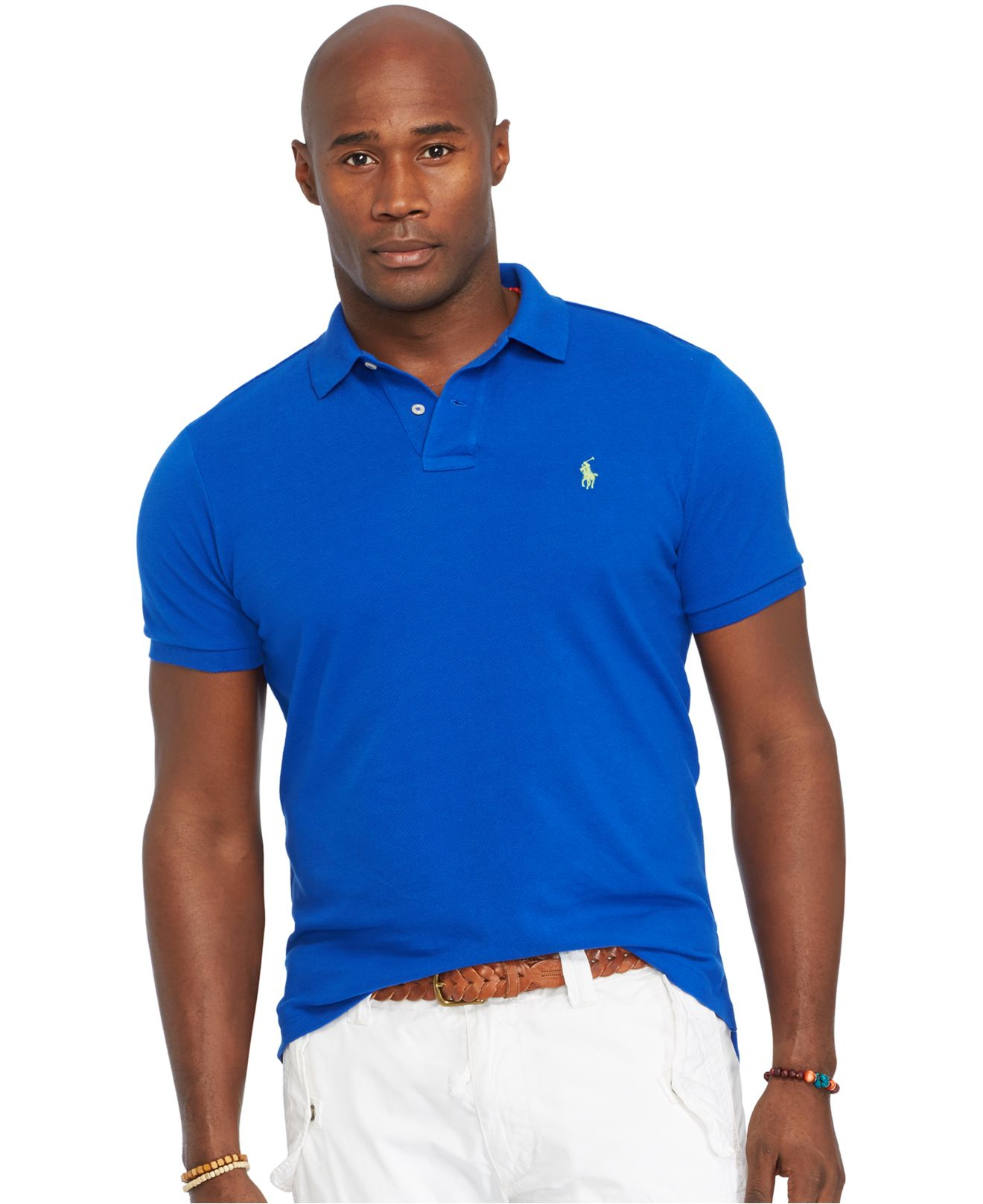 Polo ralph lauren Big And Tall Classic Mesh Polo Shirt in Blue for Men ...