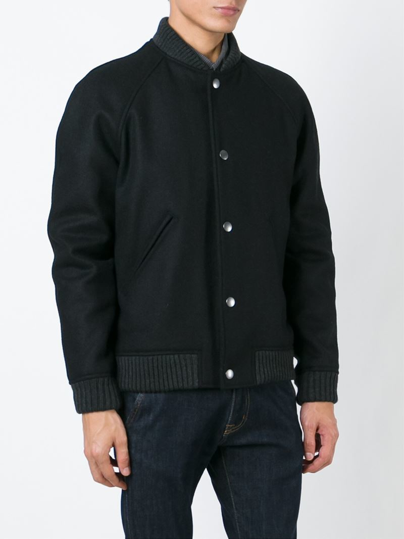 black jacket with buttons