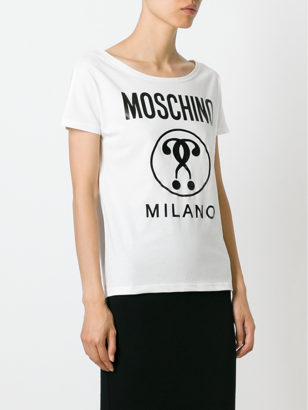 Moschino Milano Print T.shirt in Black - Lyst