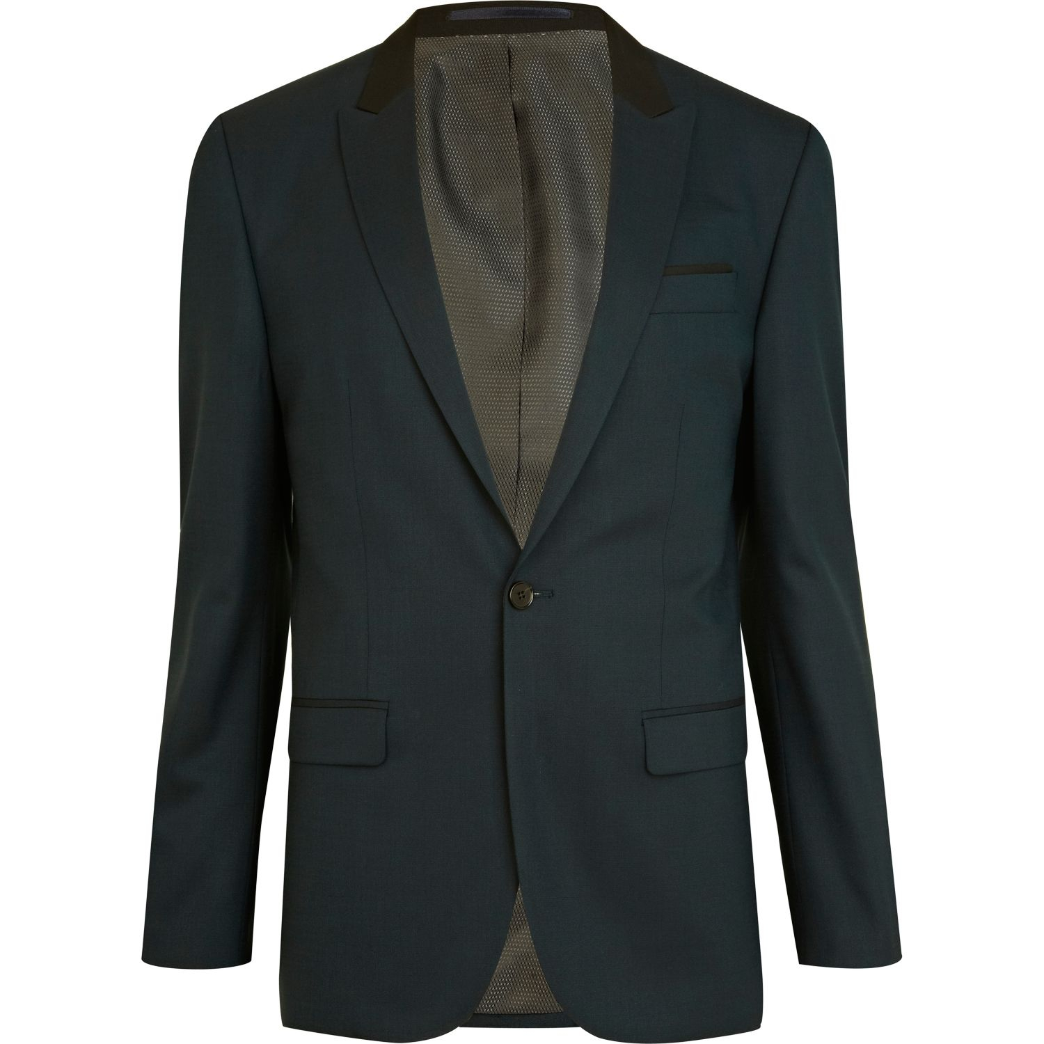 River Island Dark Green Slim Fit Suit Jacket in Green for Men | Lyst