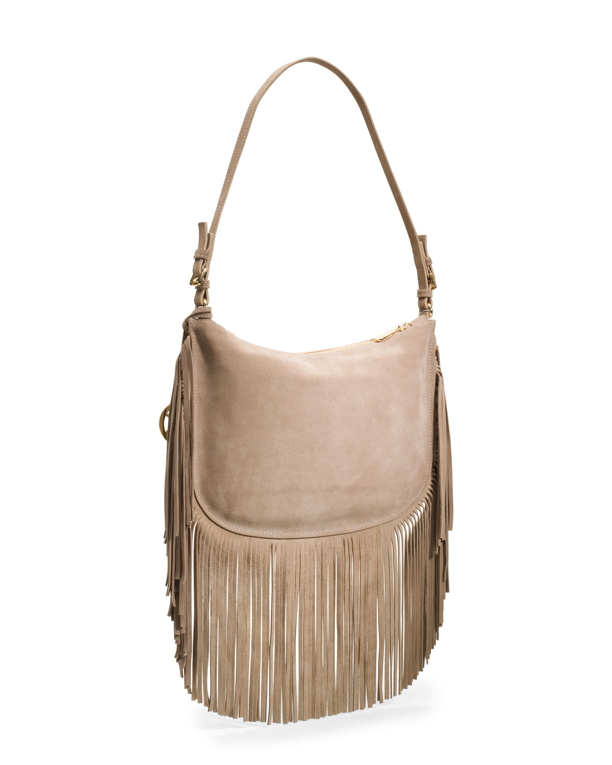 Lyst Michael Kors Medium Billy Fringe Shoulder Bag In Natural Gallery