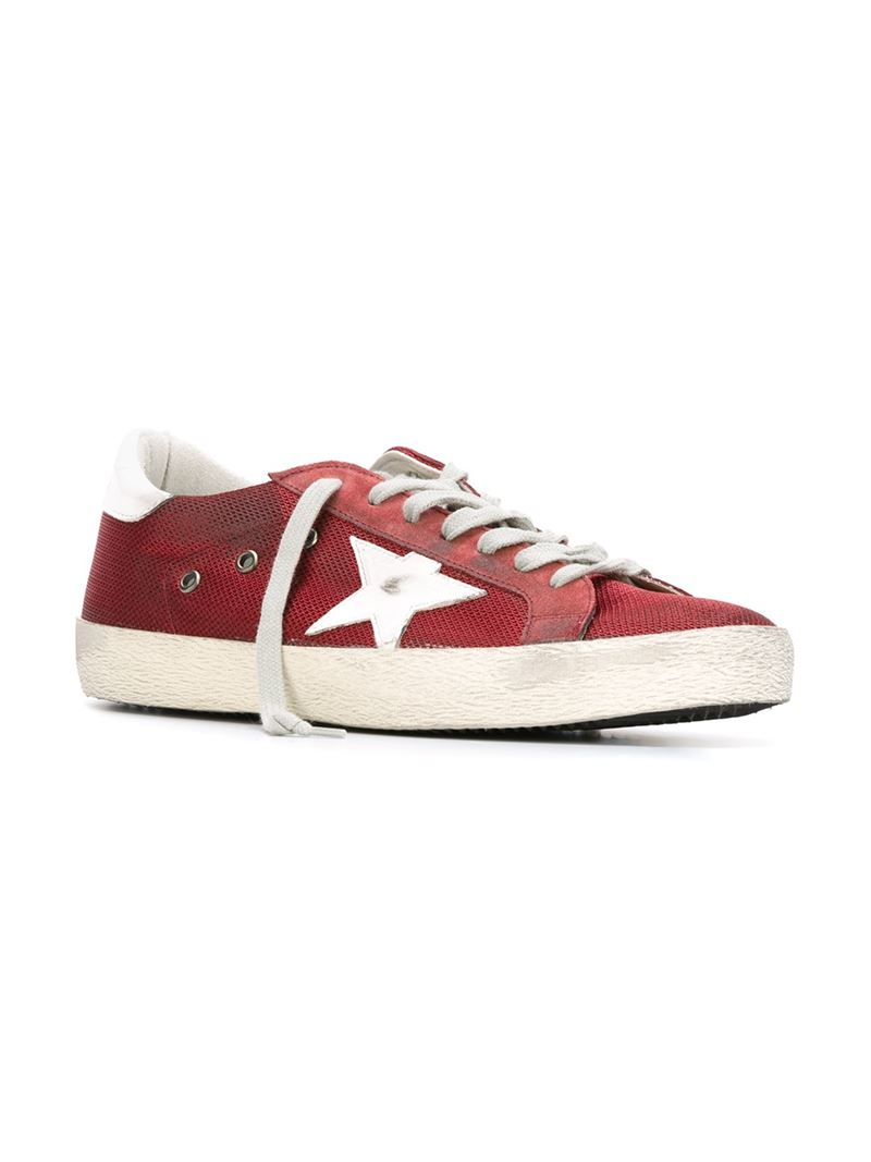 Golden goose deluxe brand Super Star Suede Sneakers in Red ...