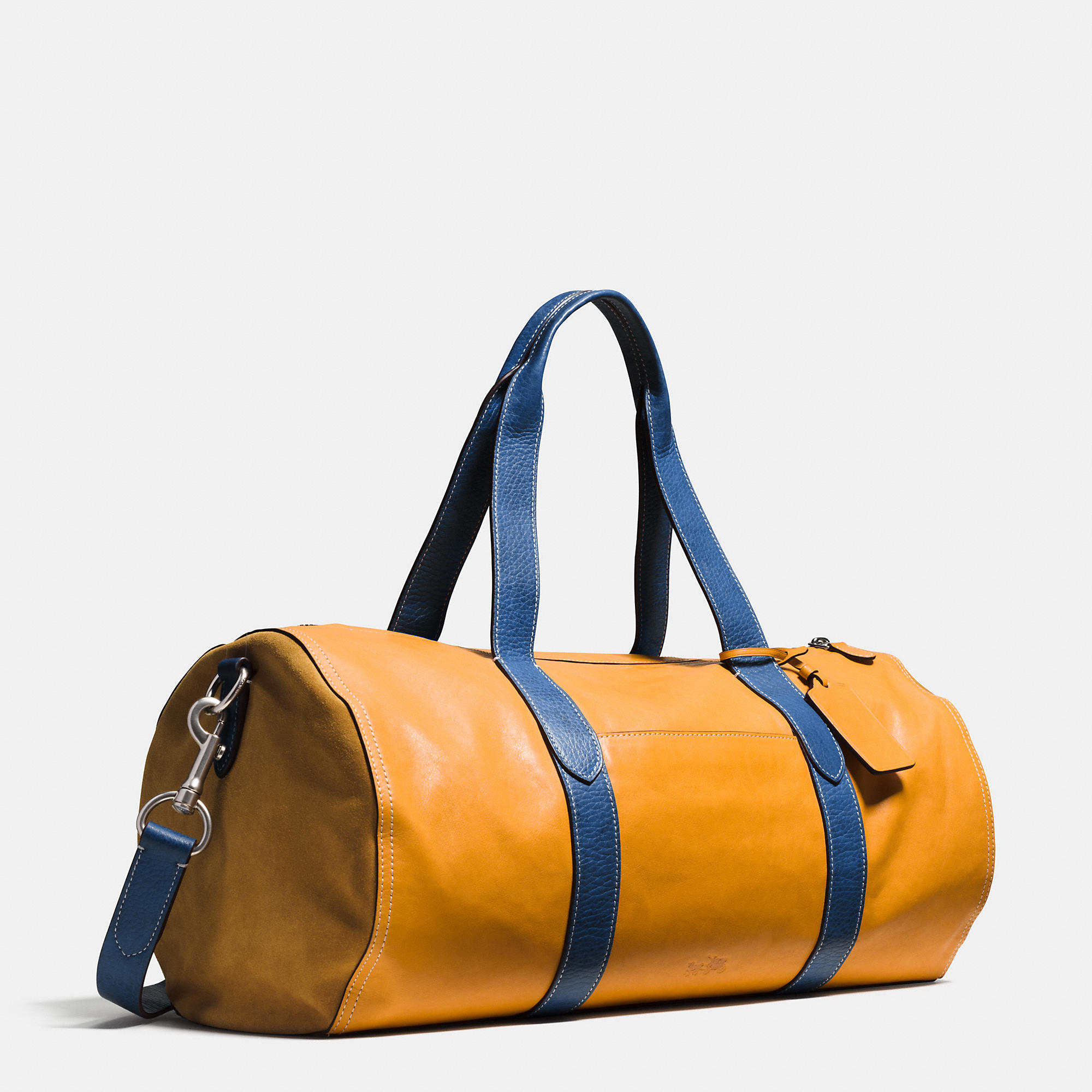 Lyst - COACH Large Gym Bag In Sport Calf Leather in Blue for Men