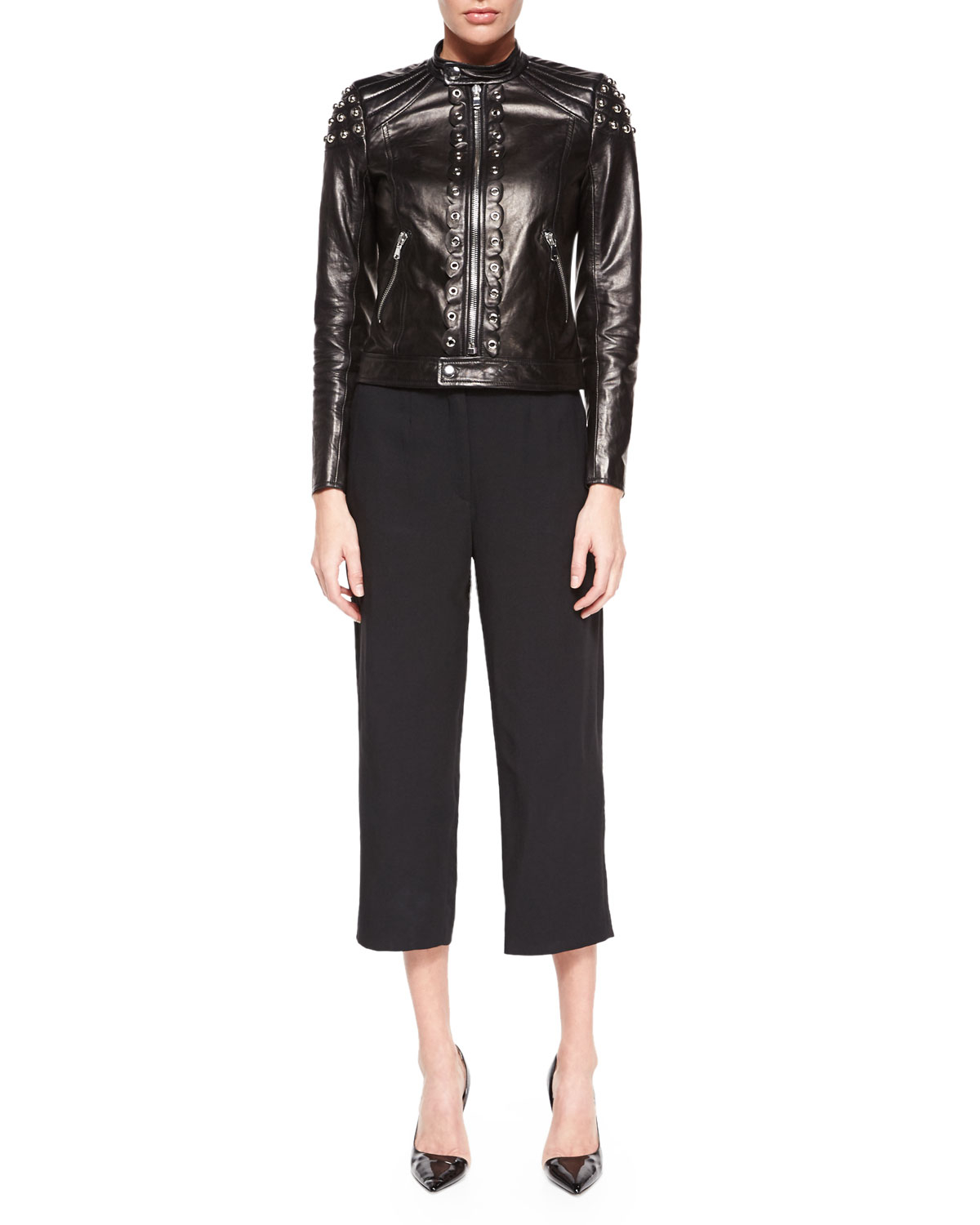 J.O.A. High Waist Tie Front Cropped Pants I absolutely adore these high waist cropped skinny jeans. I am 5'1