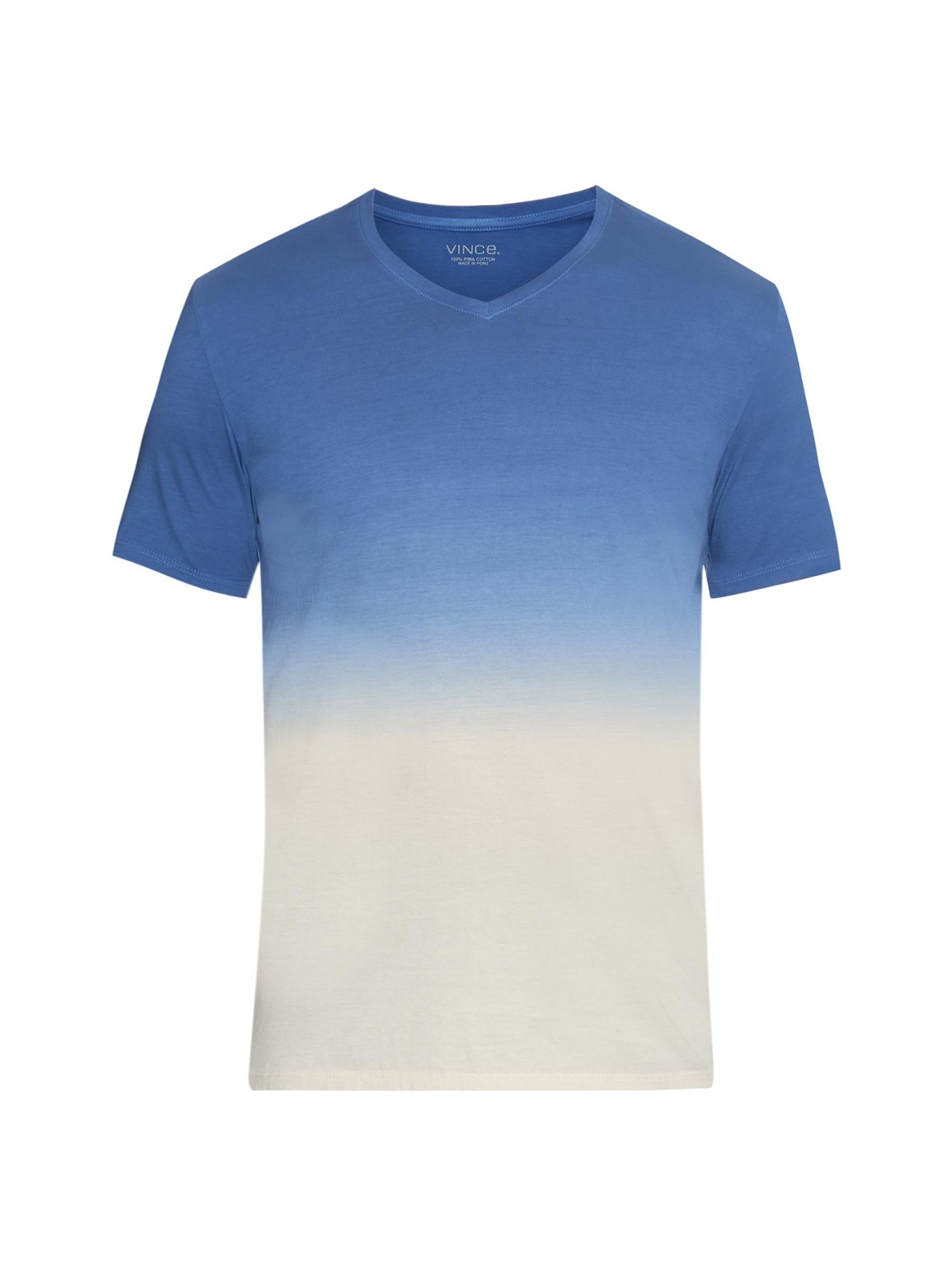 Vince Dip-Dye Cotton-Jersey T-Shirt in Blue for Men - Lyst