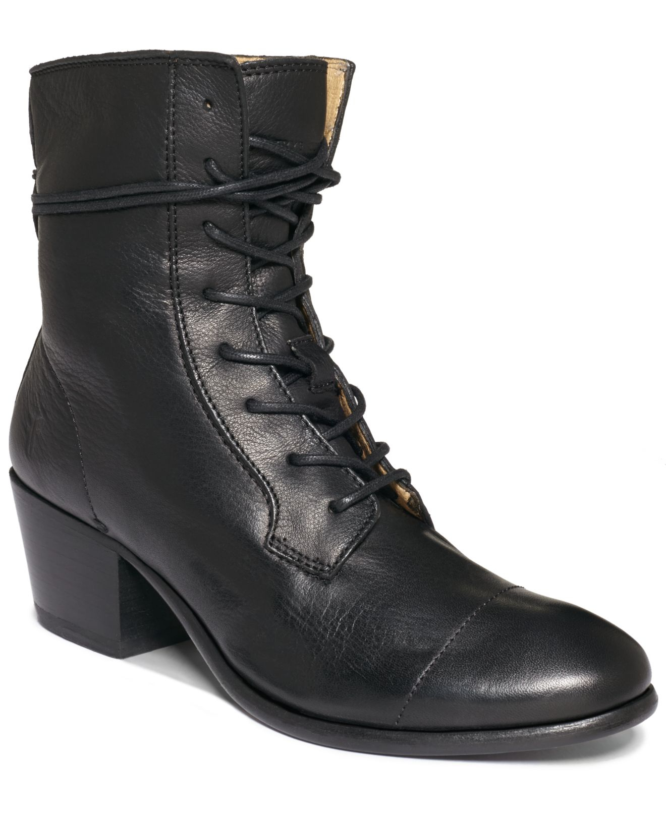 Lyst - Frye Women's Courtney Lace Up Booties in Black