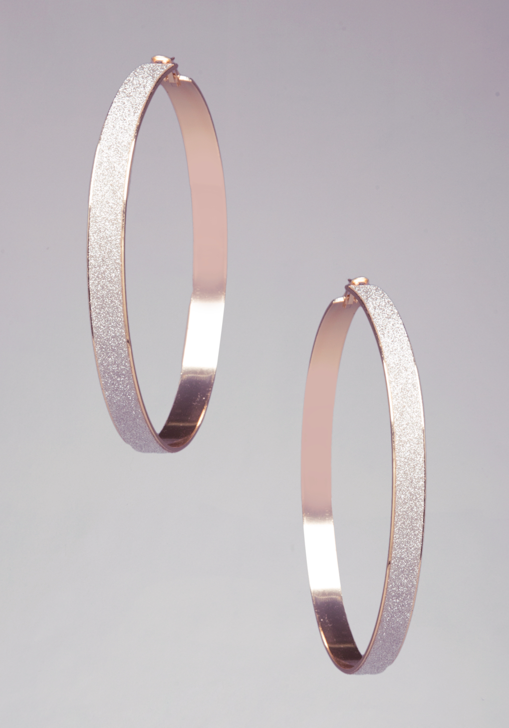 Lyst Bebe Glitter Hoop Earrings In Metallic Gallery