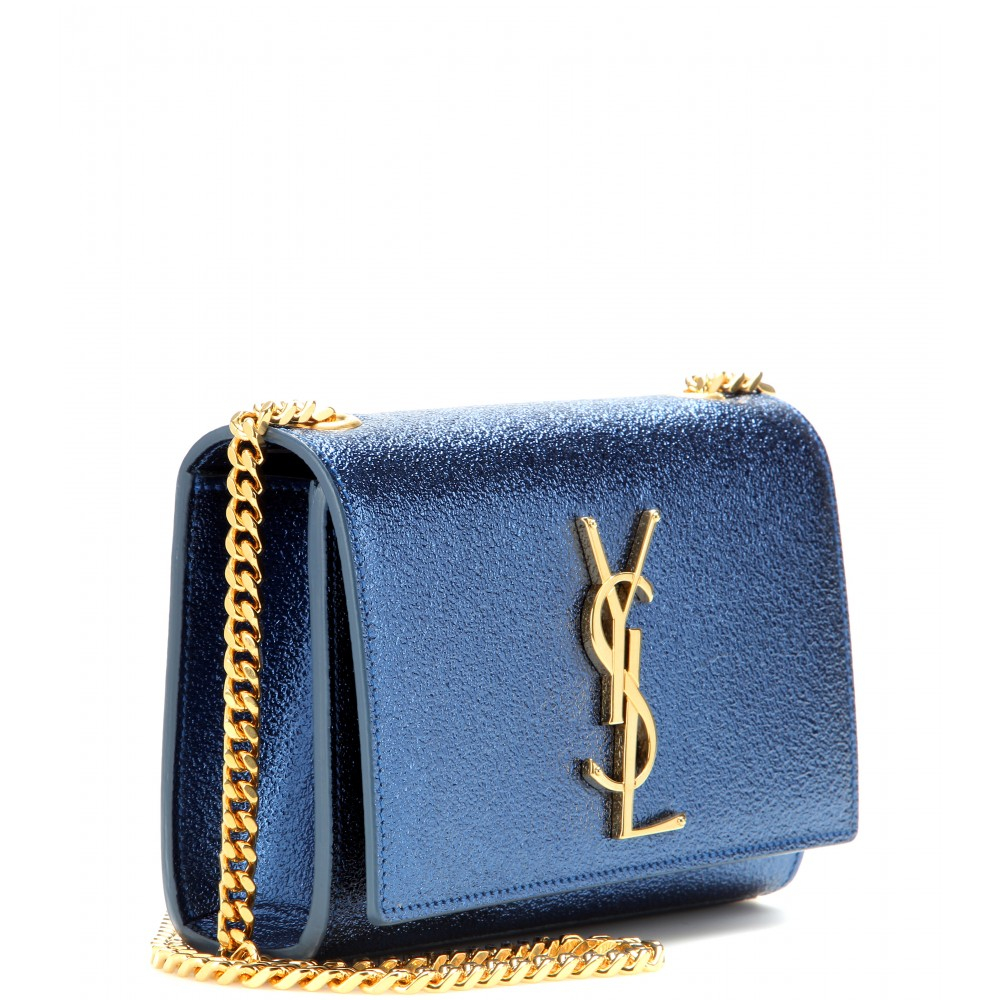 Lyst - Saint laurent Classic Monogramme Leather Shoulder Bag in Blue