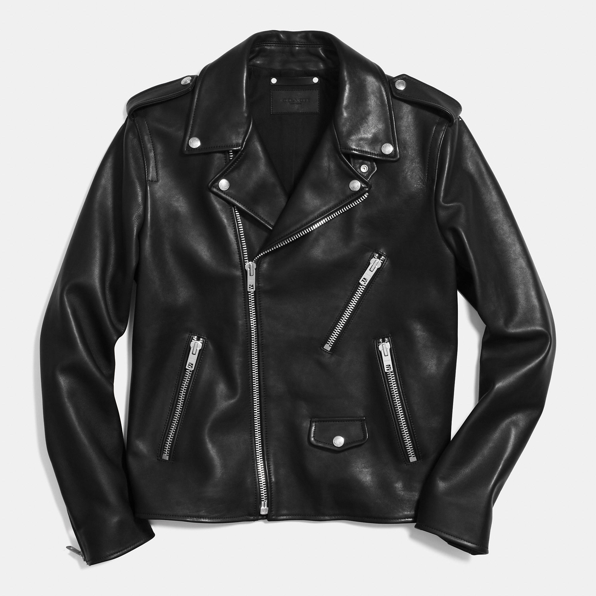 Coach Motorcycle Jacket in Black for Men | Lyst