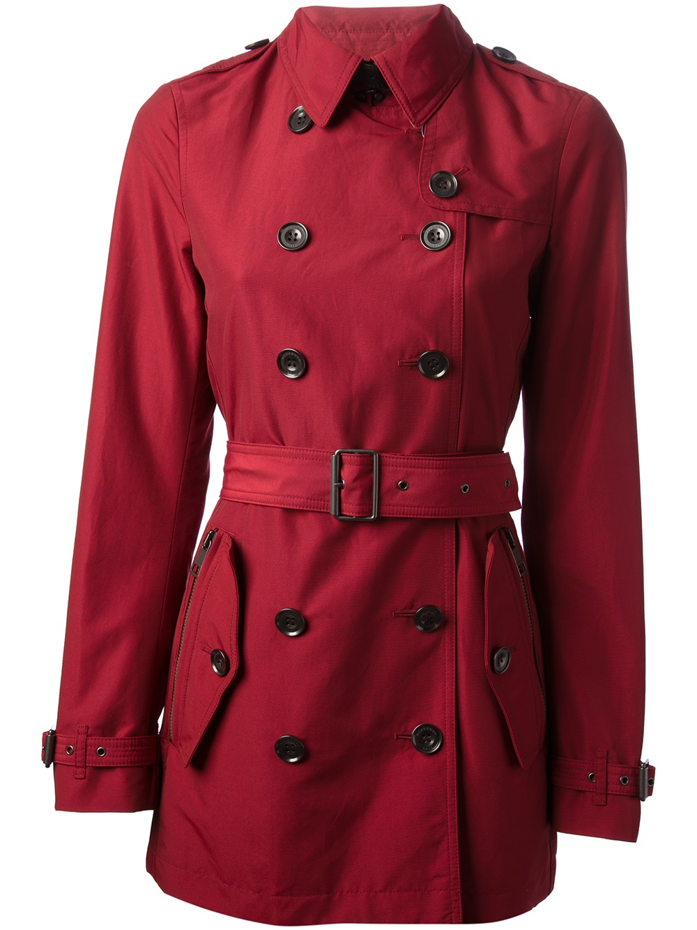 Lyst - Burberry Brit Brookesby Trench Coat in Red