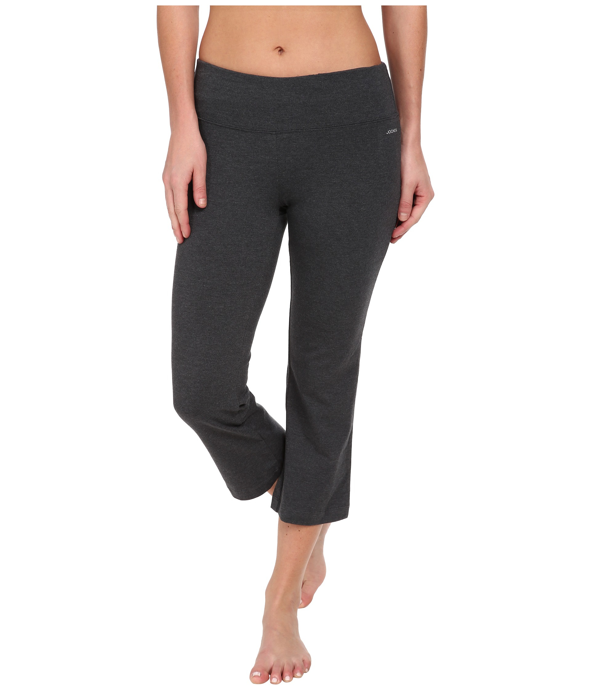 Jockey active Slim Capri Flare in Gray Lyst
