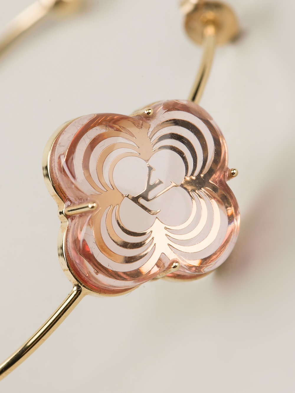 Lyst - Louis Vuitton Flower Charm Hoop Earrings in Metallic