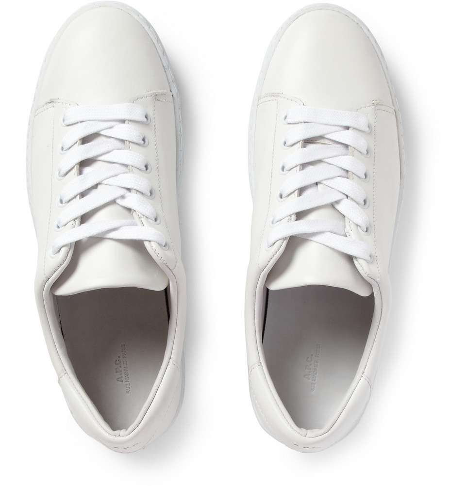 Lyst - A.P.C. Leather Low Top Sneakers in White for Men