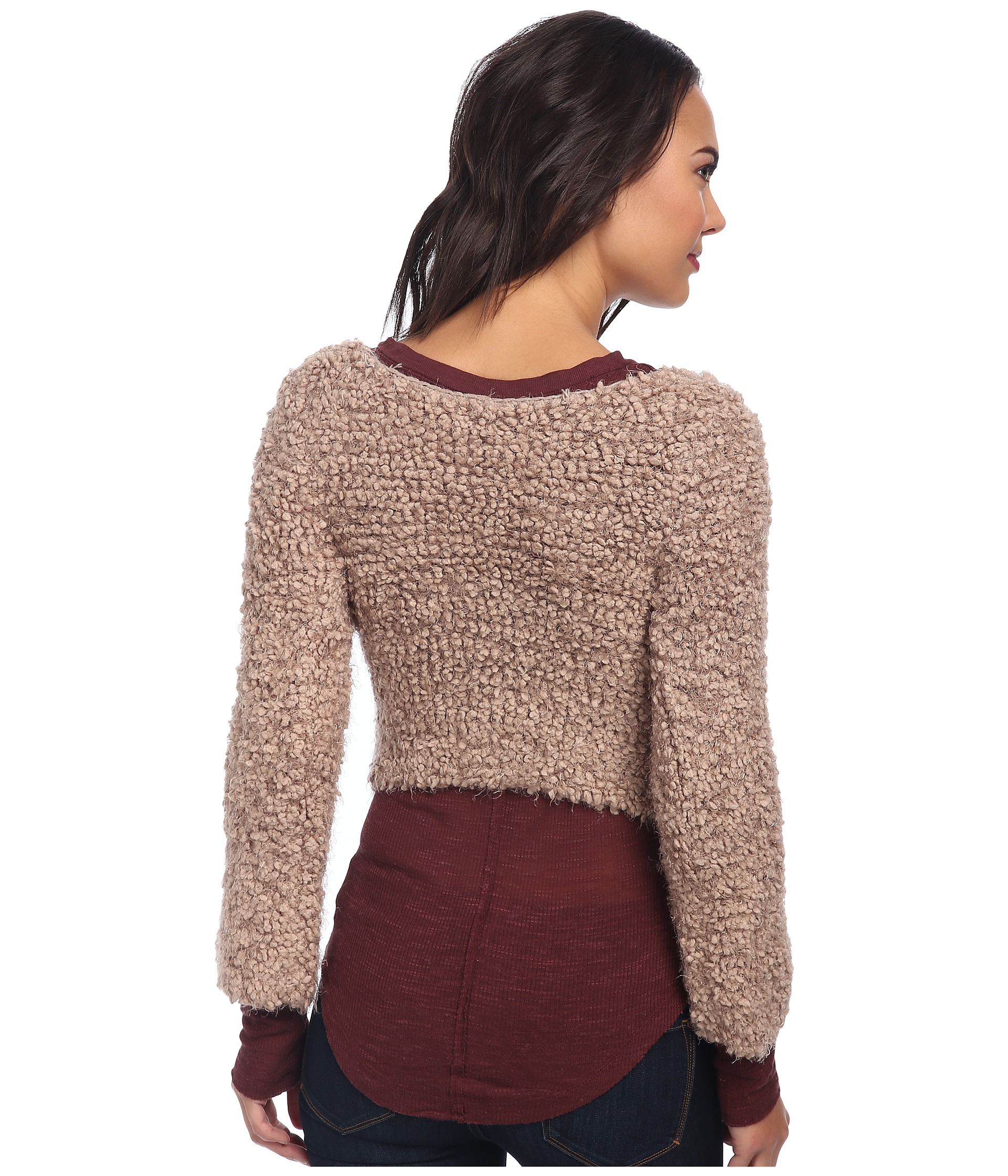free marshmallow surplice pullover sweater in brown lyst free marshmallow surplice pullover sweater in brown lyst