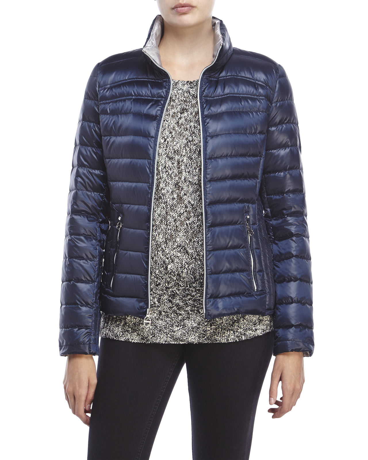Laundry by shelli segal Packable Down Puffer Jacket in Blue (Navy) Lyst