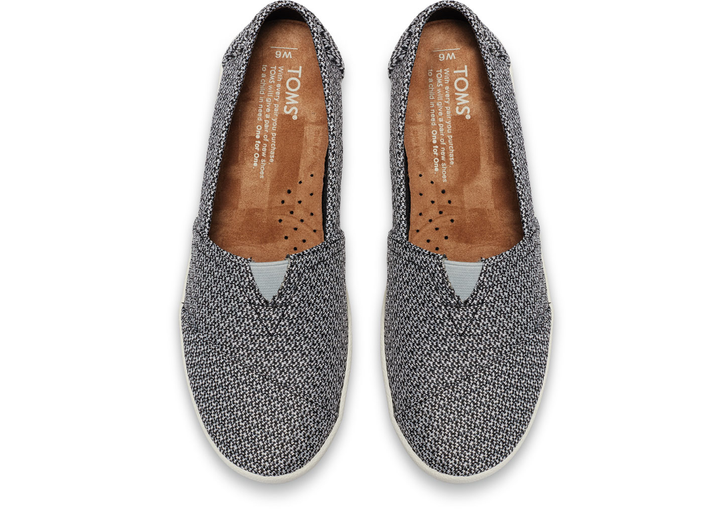 Toms Black Grey Mesh Women's Avalon Slip-ons in Black | Lyst