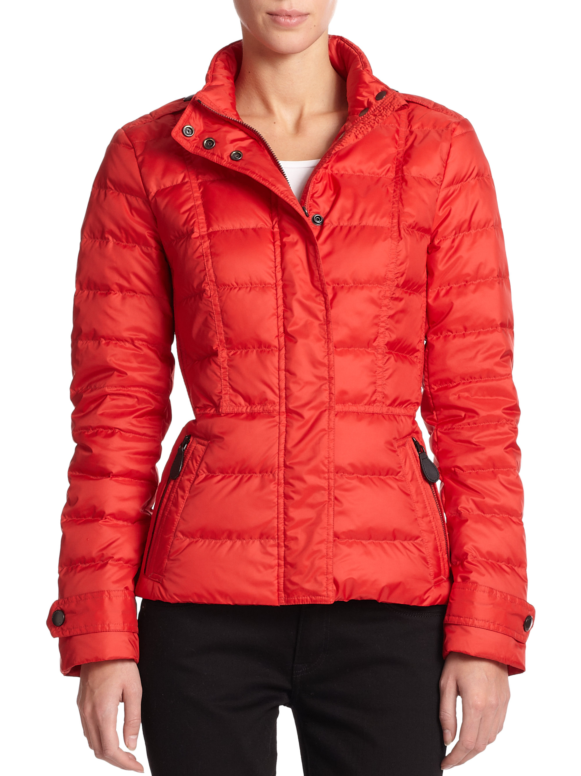 Burberry Brit Dalesbury Short Puffer Jacket in Red (BRIGHT MILITARY RED ...