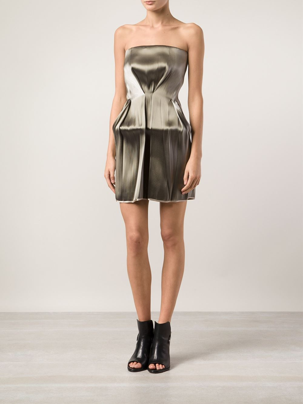 Lyst Iris Van Herpen Strapless Vacuum Dress in Metallic