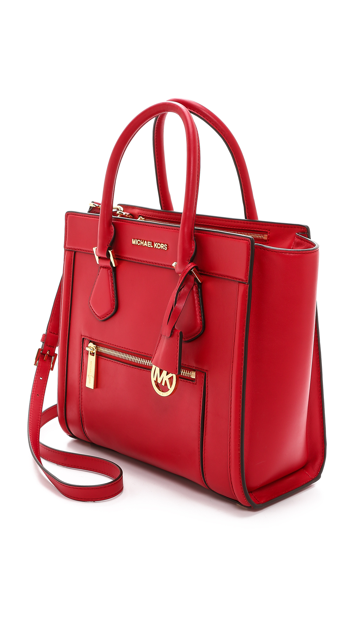 Lyst - Michael Michael Kors Colette Medium Messenger Bag - Chili in Red