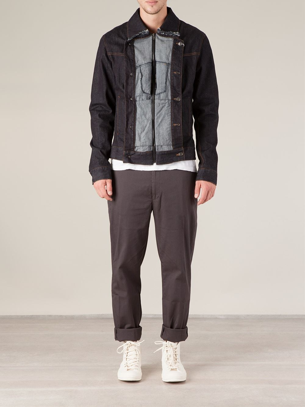 Maison Margiela Folded Denim Jacket in Blue for Men | Lyst