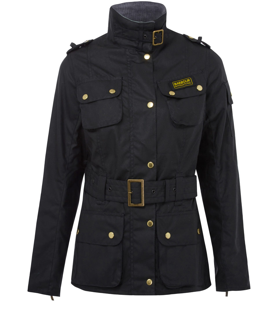 Barbour Black Tartan Lined Waxed Jacket in Black for Men | Lyst