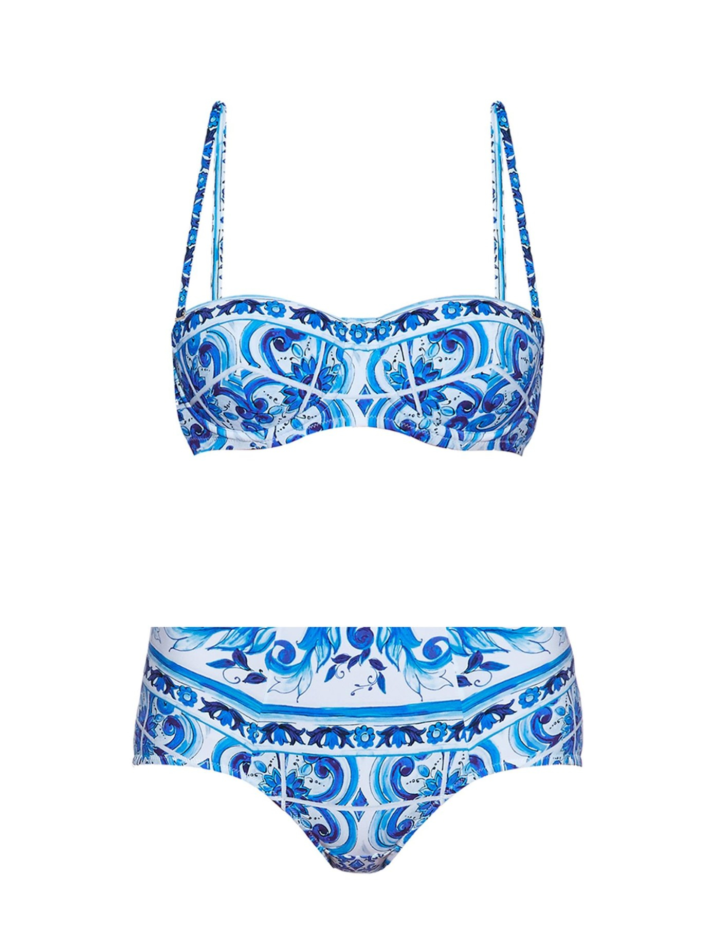 Lyst - Dolce & Gabbana Majolica-print Bikini in Blue