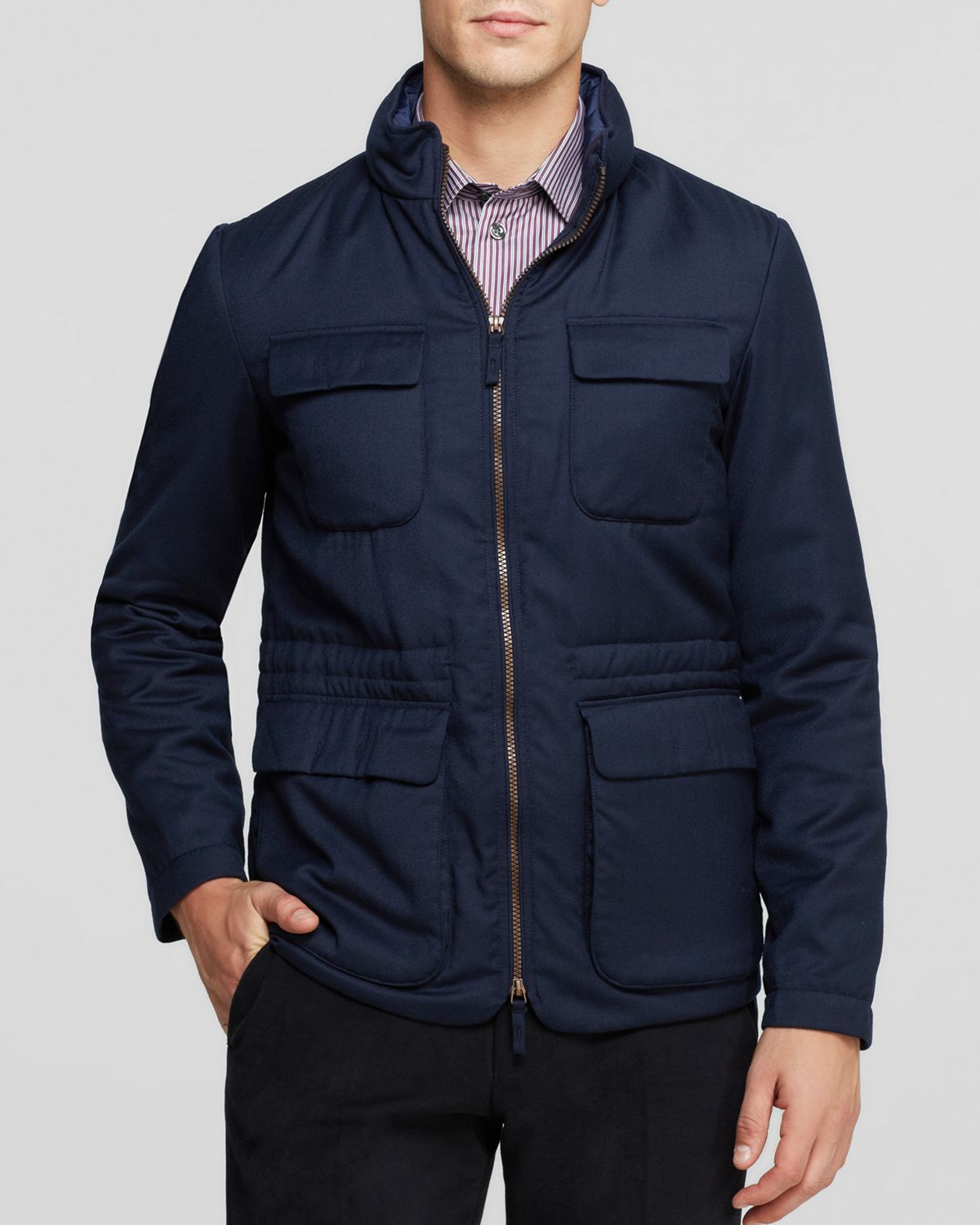 Armani Field Jacket in Blue for Men | Lyst