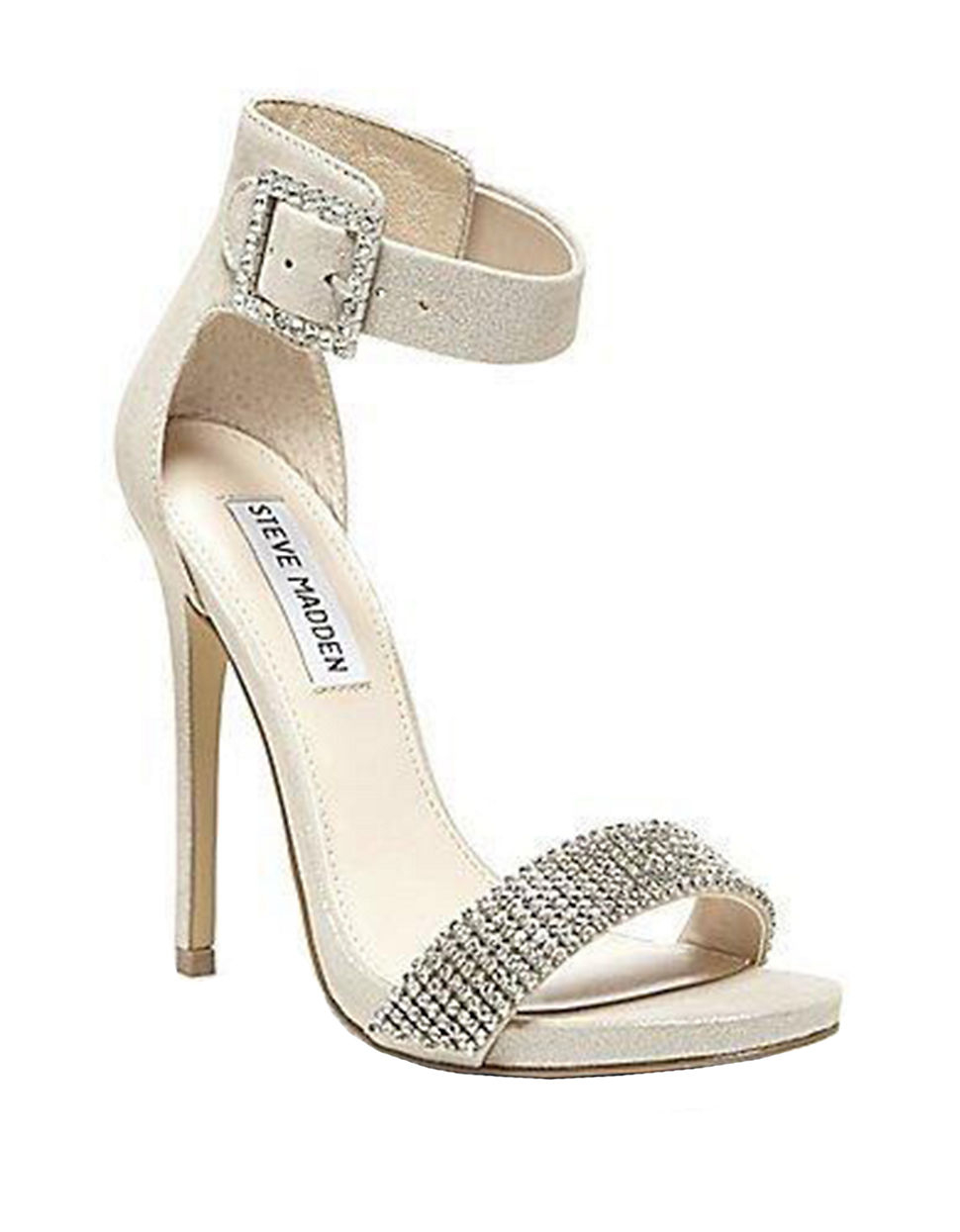 Lyst - Steve Madden Leather Upper Marlenee Ankle Strap Heels in Gray