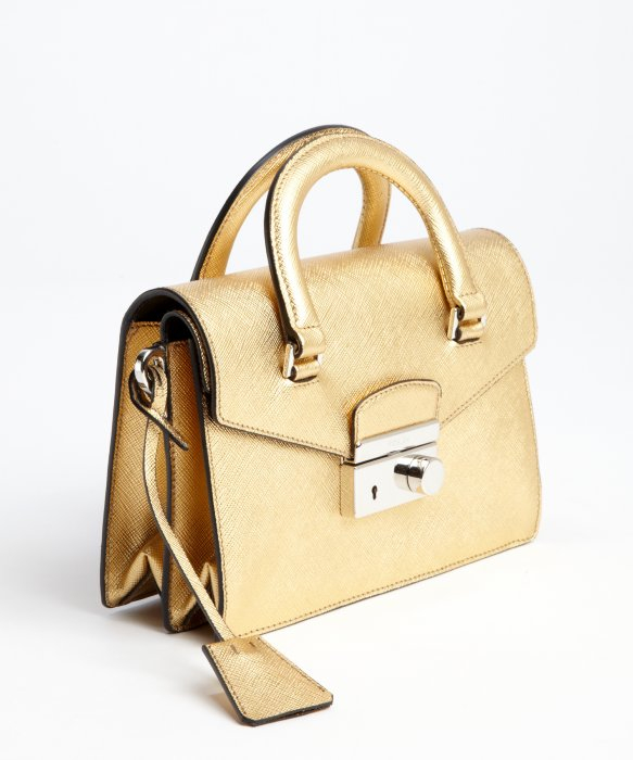 prada gold mini bag