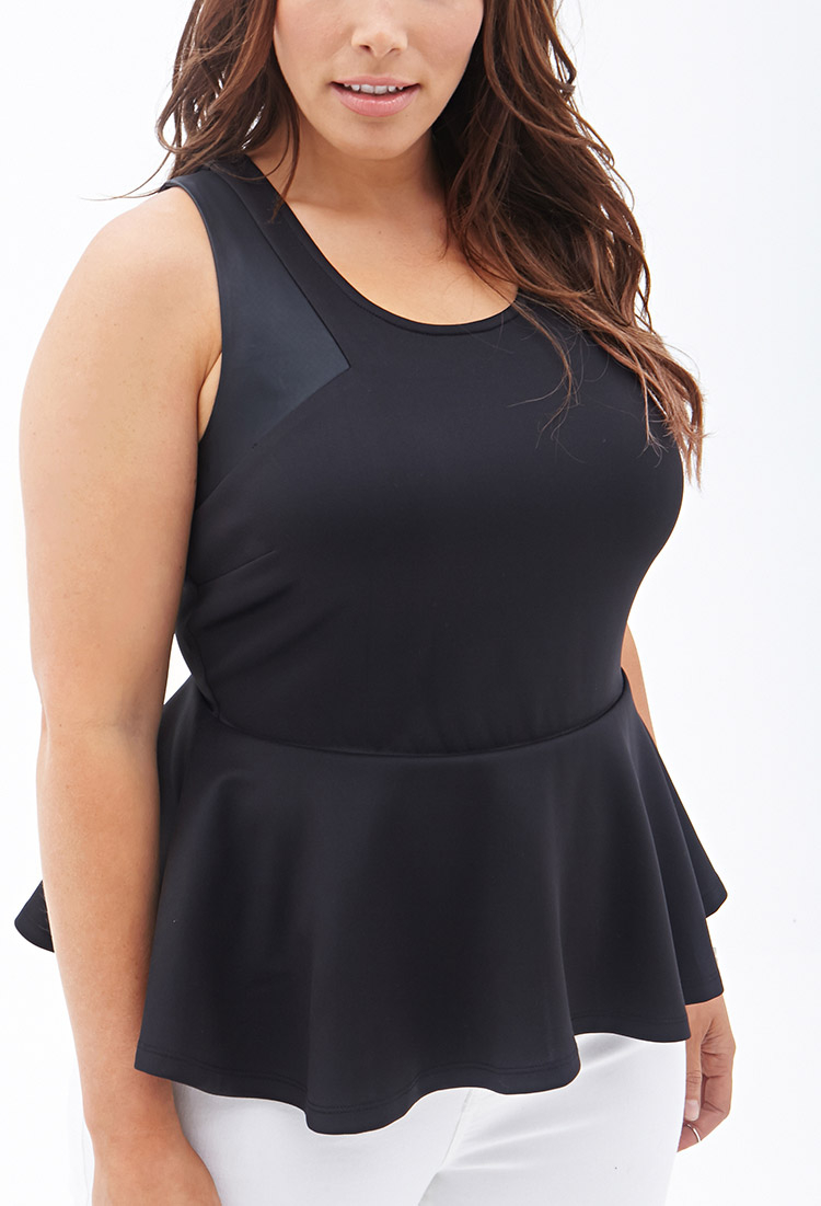 peplum black top