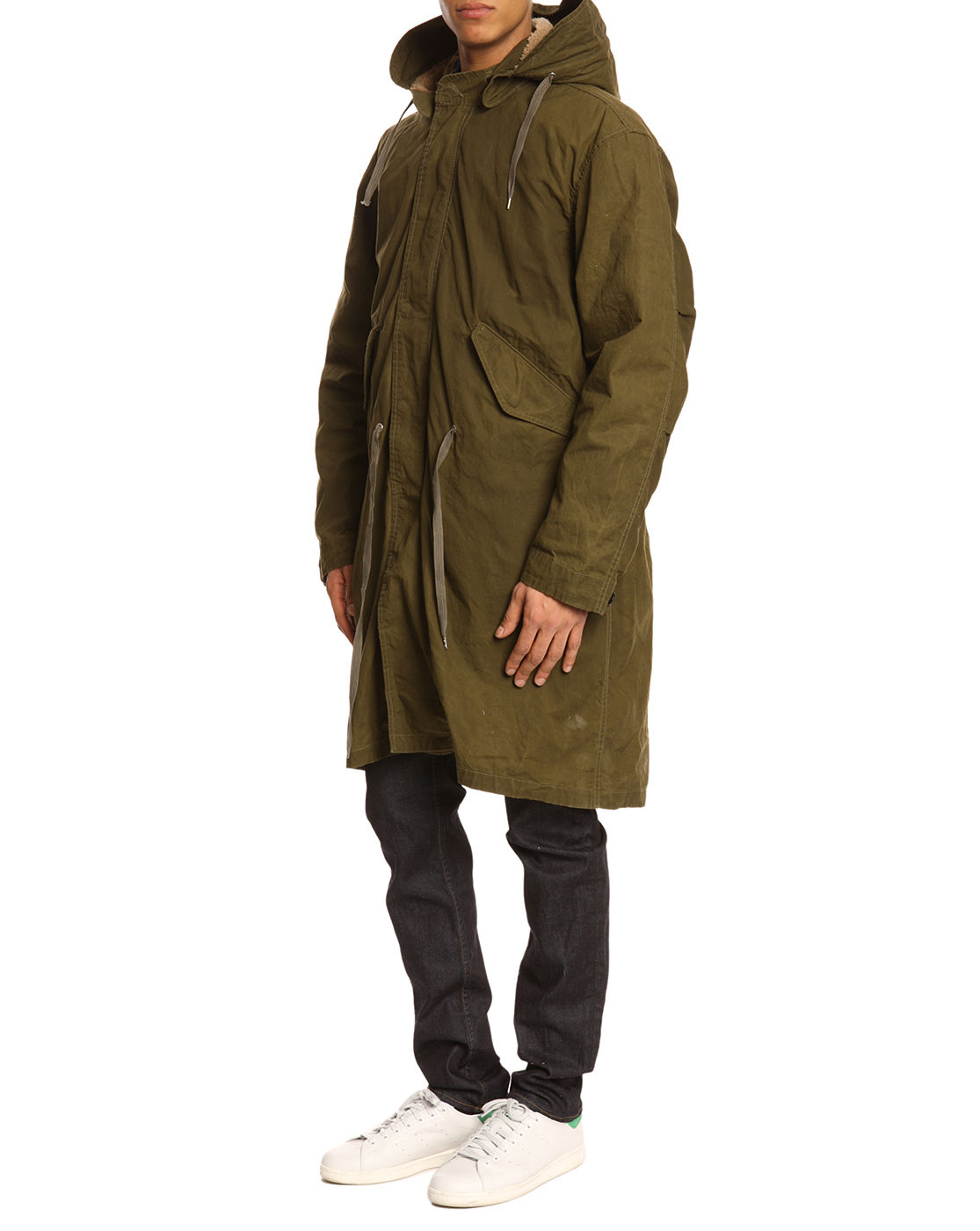Closed | Khaki Parka With Removable Hood With Fur Lining for Men | Lyst