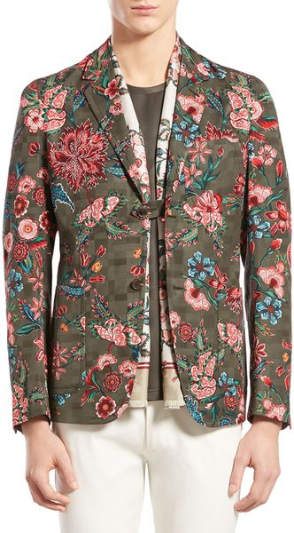 Gucci Floralprint Jacquard Jacket in Multicolor for Men (Multi) | Lyst