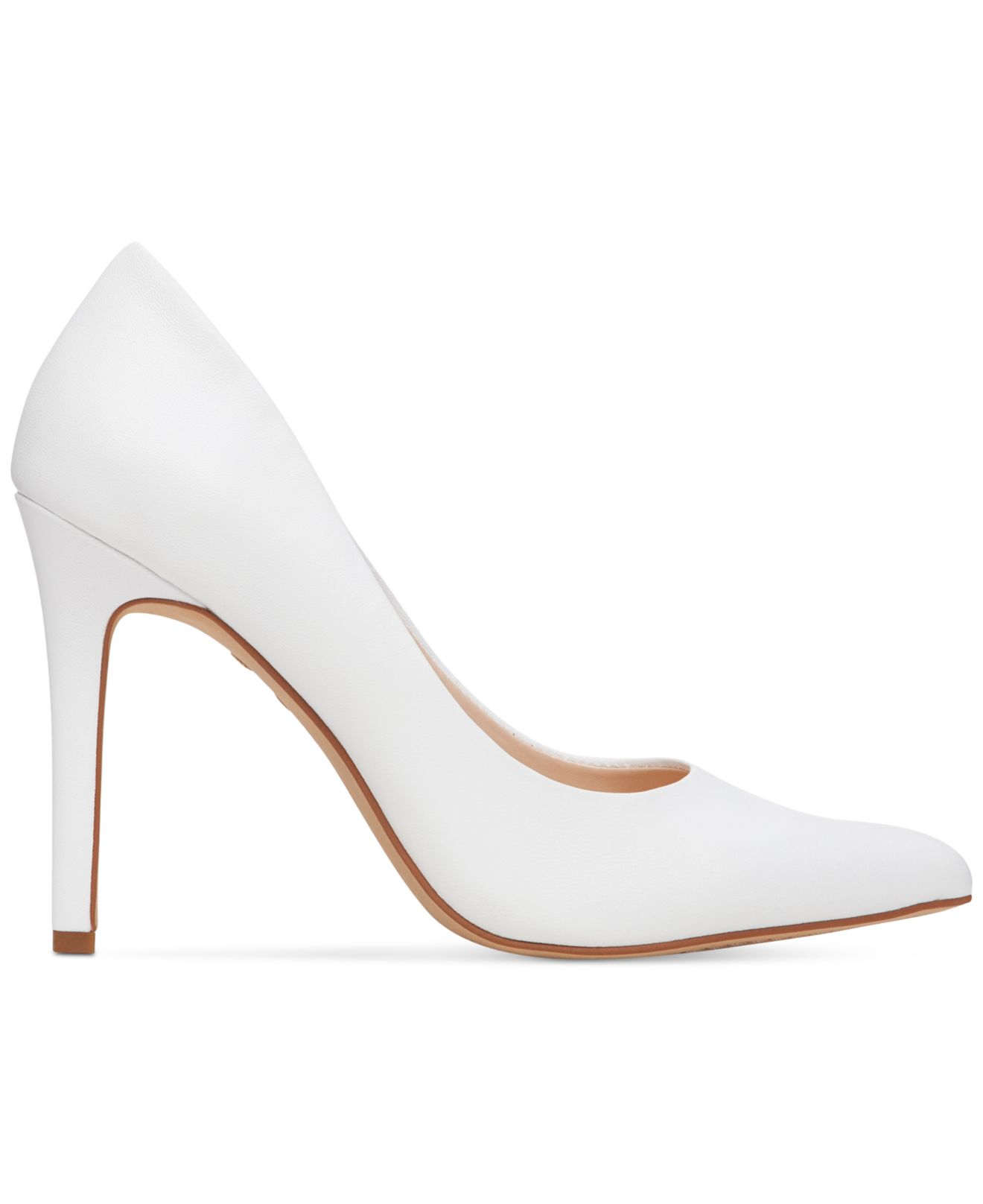 Lyst - Vince camuto Kain Pointed Toe Mid Heel Pumps in White