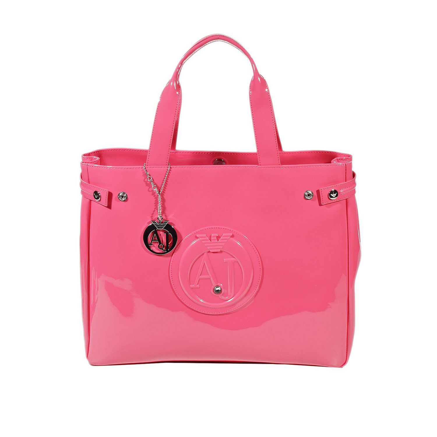 Armani Jeans Handbag Patent Shopping Large in Pink | Lyst