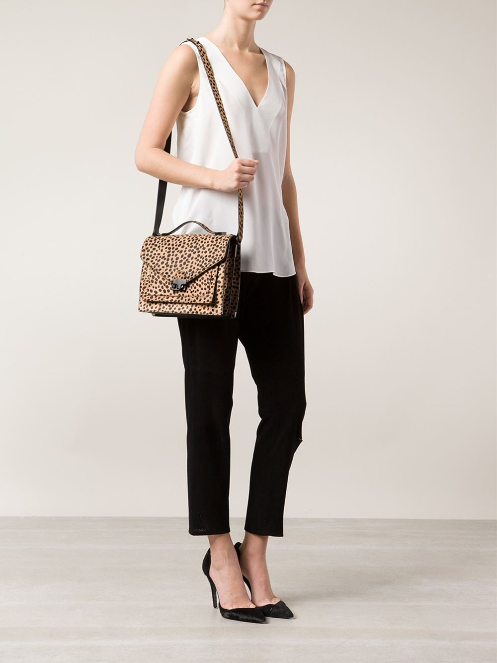 Lyst Loeffler Randall Medium Rider Bag In Brown Gallery Previously Sold At Farfetch Women S Loeffler Randall Rider