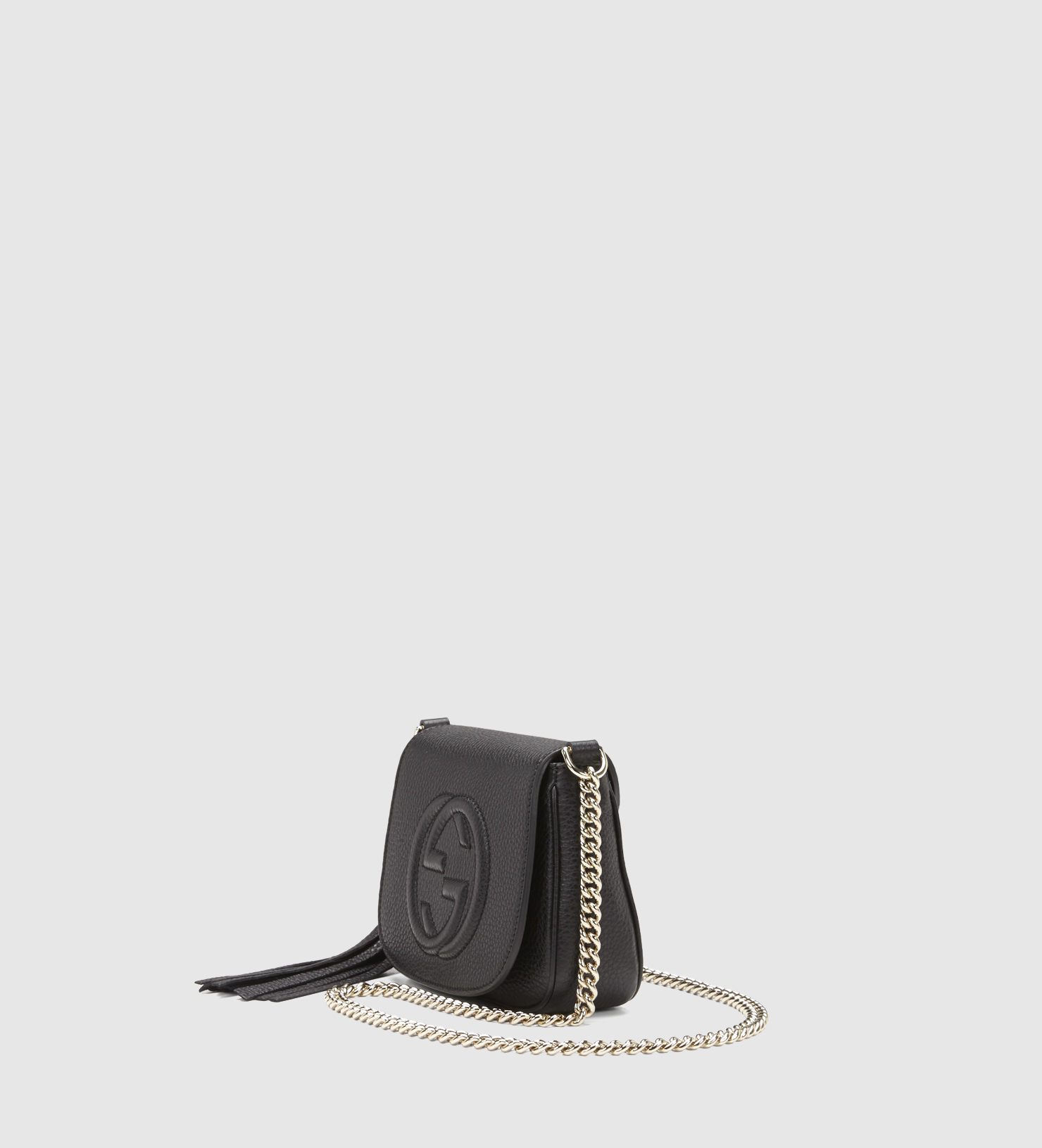 Lyst - Gucci Soho Gg Leather Cross-body Bag in Black