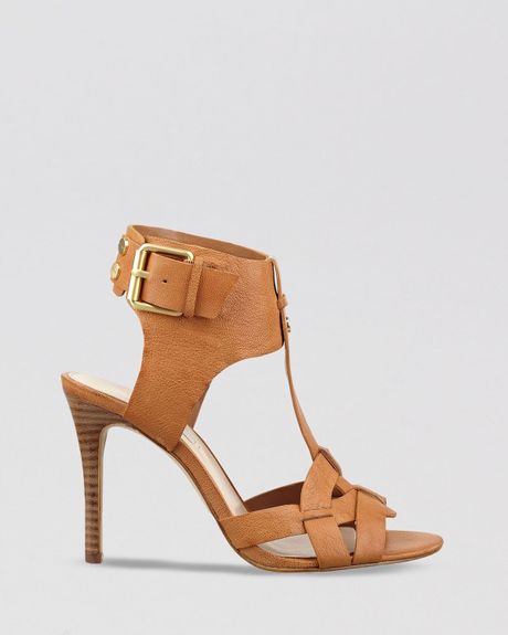Guess Open Toe Sandals Hyanne High Heel in Brown (Cognac) | Lyst