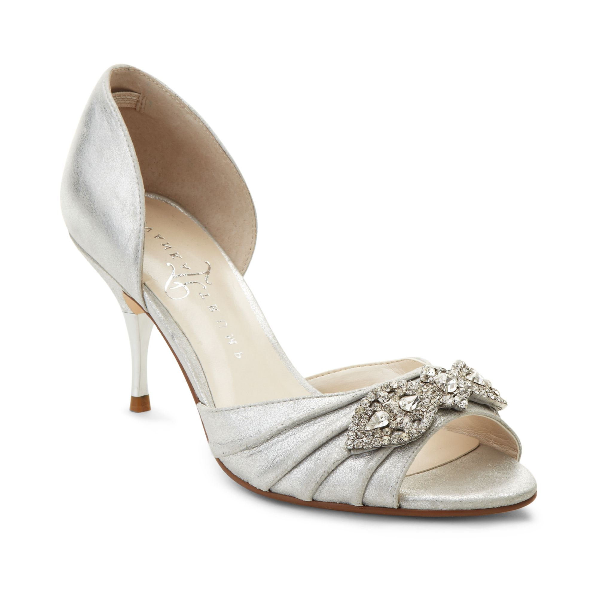 Ivanka Trump Nanci Evening Pumps in Silver (Silver Suede) | Lyst