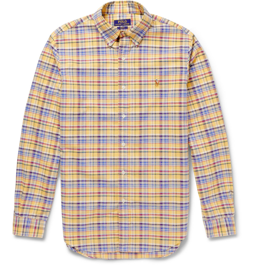 yellow ralph lauren oxford shirt