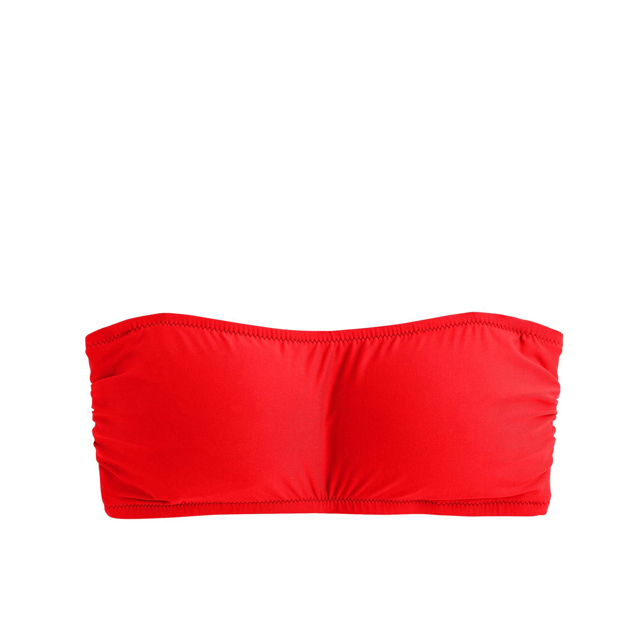 J.crew Bandeau Bikini Top in Red | Lyst