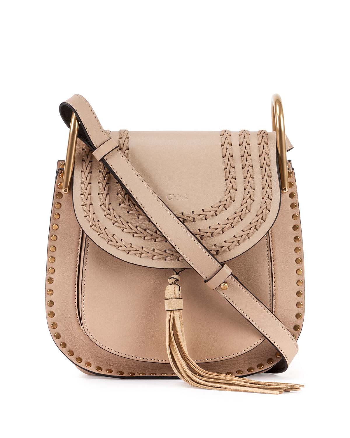 chloe red handbag - Chlo Hudson Small Leather Shoulder Bag in Beige | Lyst