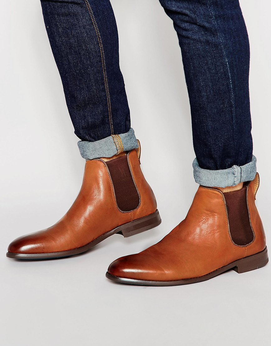 Lyst - Aldo Merin Leather Chelsea Boots - Tan in Brown for Men