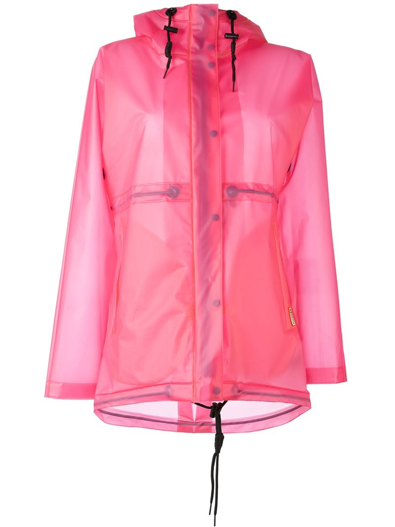 Hunter Hooded Raincoat in Pink Lyst