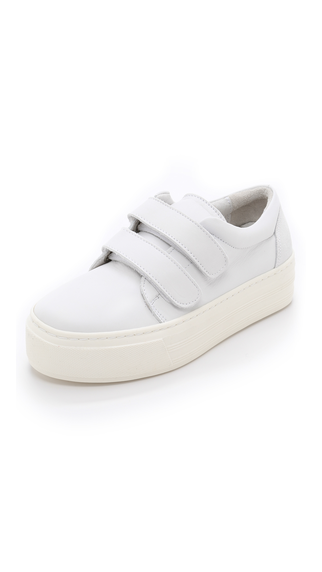 platform velcro sneakers