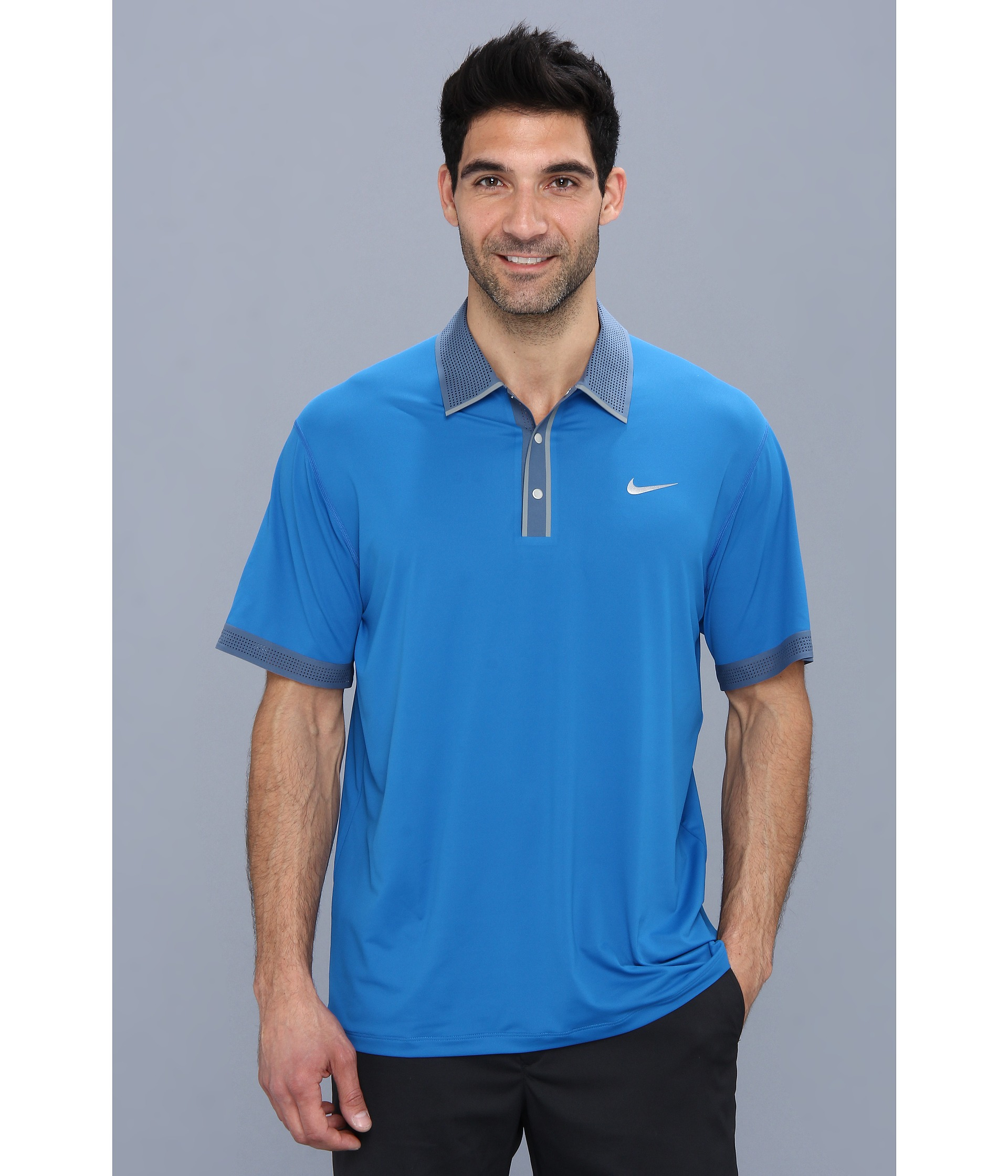 tiger woods blue polo