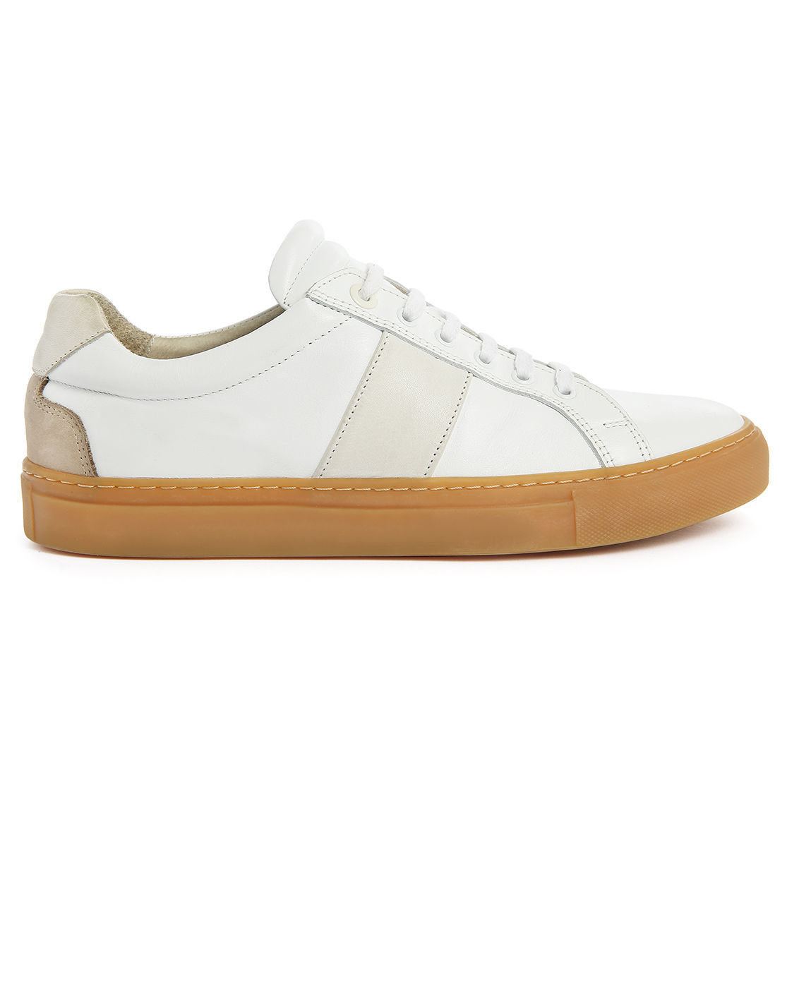 National standard Edition 4 White Leather Gum Sole Sneakers in White ...